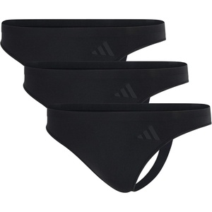 adidas Women’s Active Seamless Thong Underwear Multipack, Black, Medium