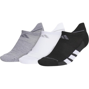 adidas Womens All Day Training Workout Socks (3 Pairs) Multiple Heights(Grey/White/Black/No Show)