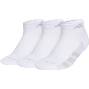 adidas Womens All Day Training Workout Socks (3 Pairs) Multiple Heights(White/Clear Onix Grey/Clear Grey/Low Cut)