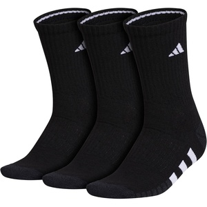 adidas Women’s Cushioned Crew Socks (3 Pairs) Durable & Comfortable(Black/Night Grey/White/3)