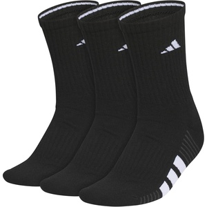 adidas Women’s Cushioned Crew Socks (3 Pairs) Durable & Comfortable(Black/White/Carbon Grey/4)