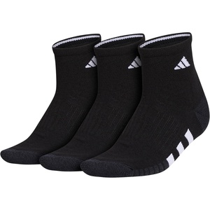 adidas Women’s Cushioned Quarter Ankle Socks (3 Pairs) Durable & Comfortable(Black/Night Grey/White/3)