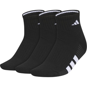 adidas Women’s Cushioned Quarter Ankle Socks (3 Pairs) Durable & Comfortable(Black/White/Carbon Grey/4)