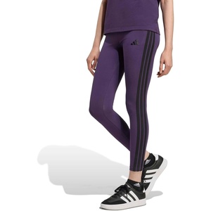 adidas Women’s Essentials 3-Stripes Cotton Leggings(Aurora Plum/Black)