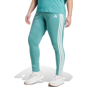 adidas Women’s Essentials 3-Stripes Cotton Leggings(Powder Teal/White)
