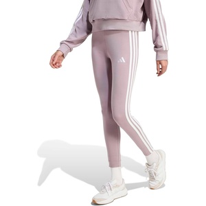 adidas Women’s Essentials 3-Stripes Cotton Leggings(Preloved Fig/White)