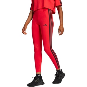 adidas Women’s Essentials 3-Stripes Cotton Leggings(Pure Ruby/Black)