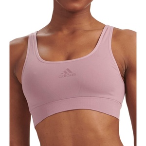 adidas Womens Micro 720 Seamless Scoop Lounge Bra with Removable Cookies(Magic Mauve)