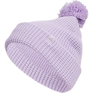 adidas Women’s Pom Pom Beanie – Knit Ballie Hat, Standard Fit(Pom/Powder Plum Purple/Aurora Plum Purple)