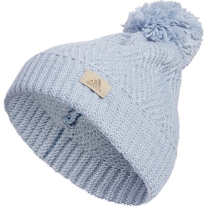 adidas Women’s Pom Pom Beanie – Knit Ballie Hat, Standard Fit(Twilight/Wonder Blue/White)