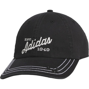 adidas Women’s Saturday Hat – Relaxed Fit Strapback Baseball Cap(Black/Off White/Daze)