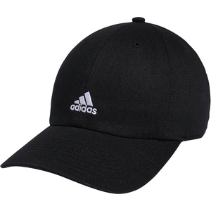 adidas Women’s Saturday Hat – Relaxed Fit Strapback Baseball Cap(Black/White/2)