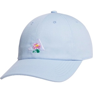 adidas Women’s Saturday Hat – Relaxed Fit Strapback Baseball Cap(Glow Blue/White/Tropic Bloom/With Love)
