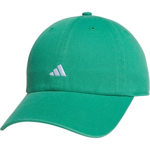 adidas Women’s Saturday Hat – Relaxed Fit Strapback Baseball Cap(Semi Court Green/White/3)