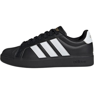 adidas Womens Streettalk Lace Up Sneakers Shoes Casual – Beige(Black/White/Gold Metallic)