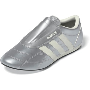 adidas Womens Tekwen Slip On Sneakers Shoes Casual – Silver(Matte Silver/Off White/Black)