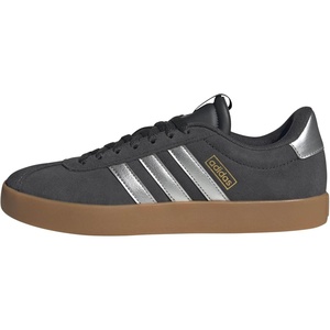 adidas Women’s VL Court 3.0 Sneaker(Carbon/Silver Metallic/Gold Metallic)