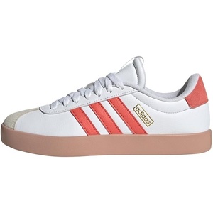 adidas Women’s VL Court 3.0 Sneaker(Cloud White Preloved Scarlet Gold Metallic)