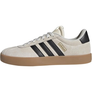adidas Women’s VL Court 3.0 Sneaker(Cream White/Black/Gold Metallic)