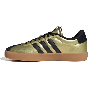 adidas Women’s VL Court 3.0 Sneaker(Gold Metallic/Black/White)