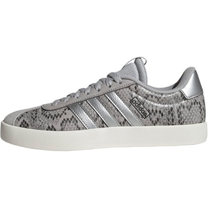 adidas Women’s VL Court 3.0 Sneaker(Grey/Silver Metallic/Off White)