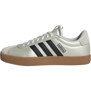 adidas Women’s VL Court 3.0 Sneaker(Ice Gold Metallic/Black/Off White)