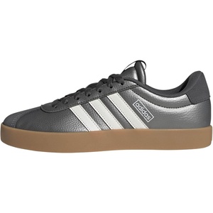 adidas Women’s VL Court 3.0 Sneaker(Iron Metallic/White/Grey)