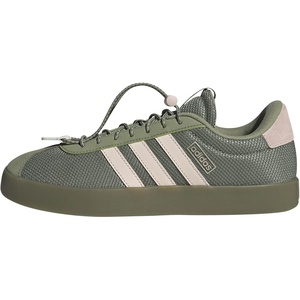 adidas Women’s VL Court 3.0 Sneaker(Tent Green/Wonder Quartz/Cyber Metallic)