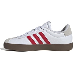 adidas Women’s VL Court 3.0 Sneaker(White/Better Scarlet/Gum)