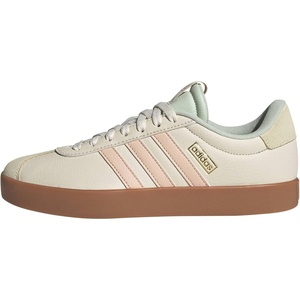 adidas Women’s VL Court 3.0 Sneaker(Wonder White/Powder Coral/Linen Green)