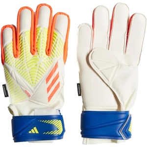 adidas adidas Unisex Soccer Goalie Gloves(White/Solar Red/Bright Cyan)