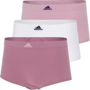 adidas womens Seamless Boyshort Underwear Multipack(Wonder Orchid Fishnet/White/Wonder Mauve)