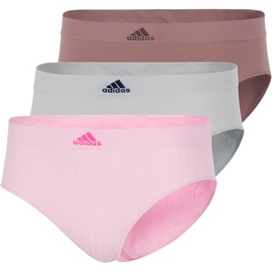 adidas womens Seamless Brief Panties 3-pack(Wonder Pink Ribbed/Wonder Silver/Wonder Oxide Fishnet)