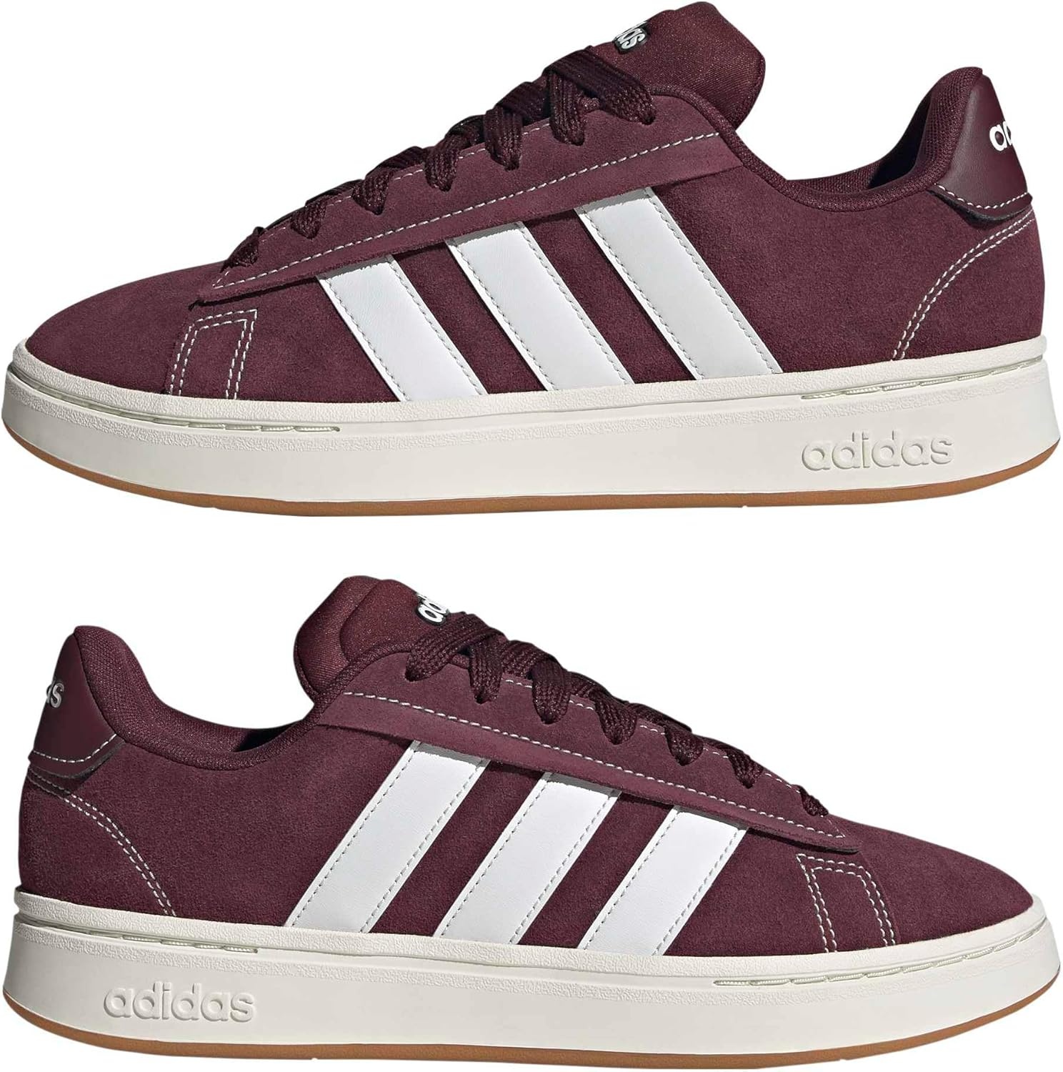 image:imageAdidas Mens Grand Court AlphaMaroonWhiteGum