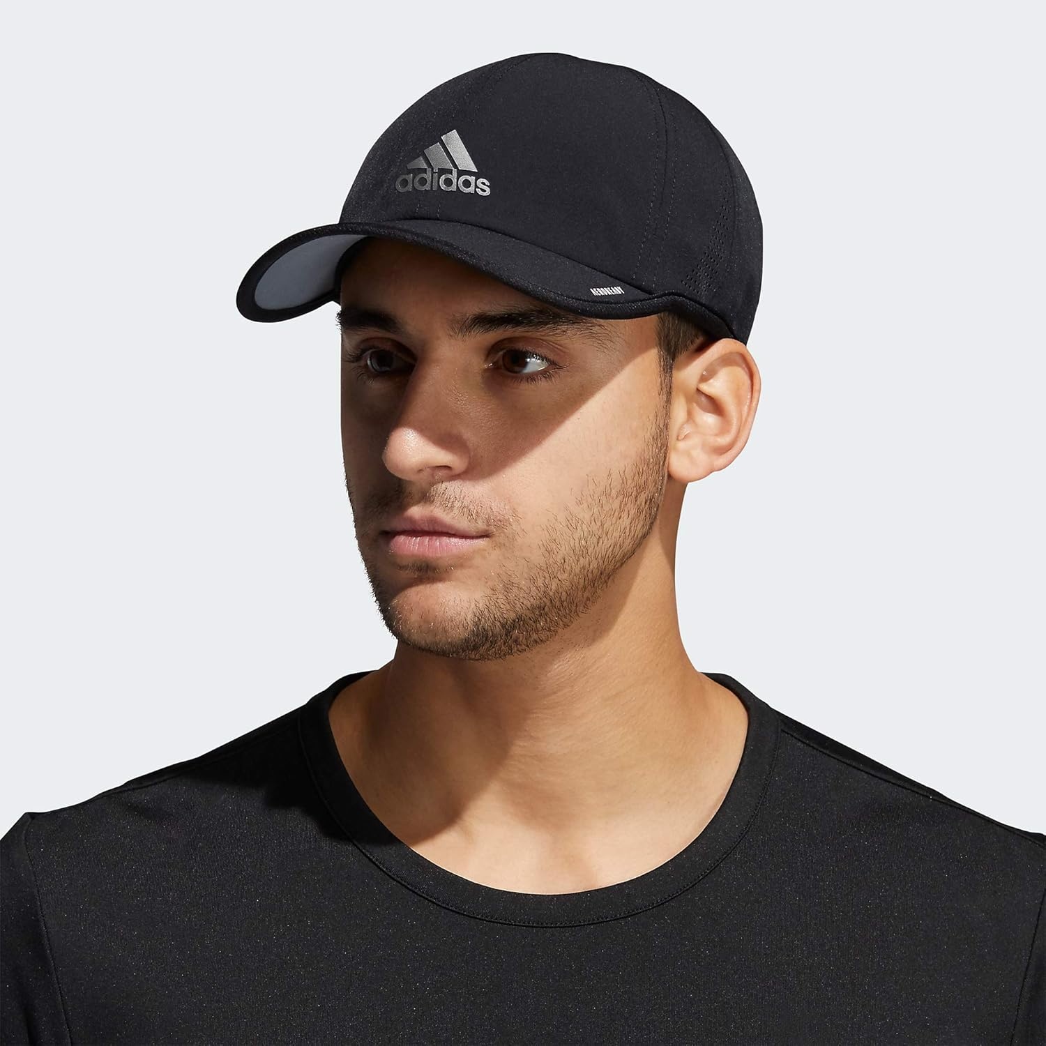image:imageAdidas Mens Superlite Hat Lightweight Athletic Running Cap for WorkoutsBlackSilver Reflective20