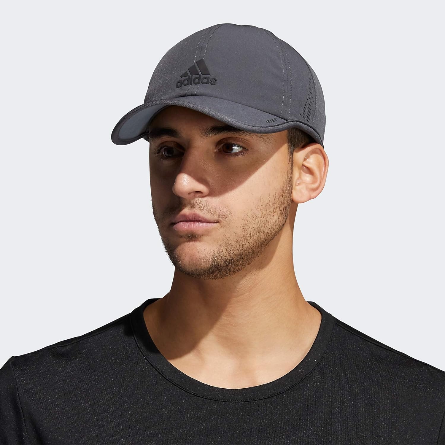 image:imageAdidas Mens Superlite Hat Lightweight Athletic Running Cap for WorkoutsGrey SixBlack Reflective20