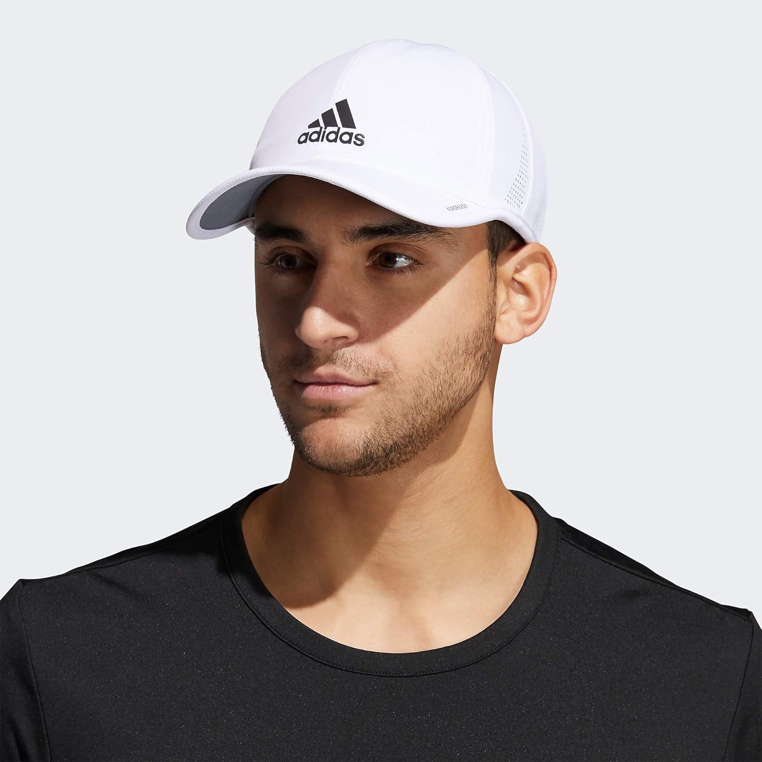 image:imageAdidas Mens Superlite Hat Lightweight Athletic Running Cap for WorkoutsWhiteBlack Reflective20