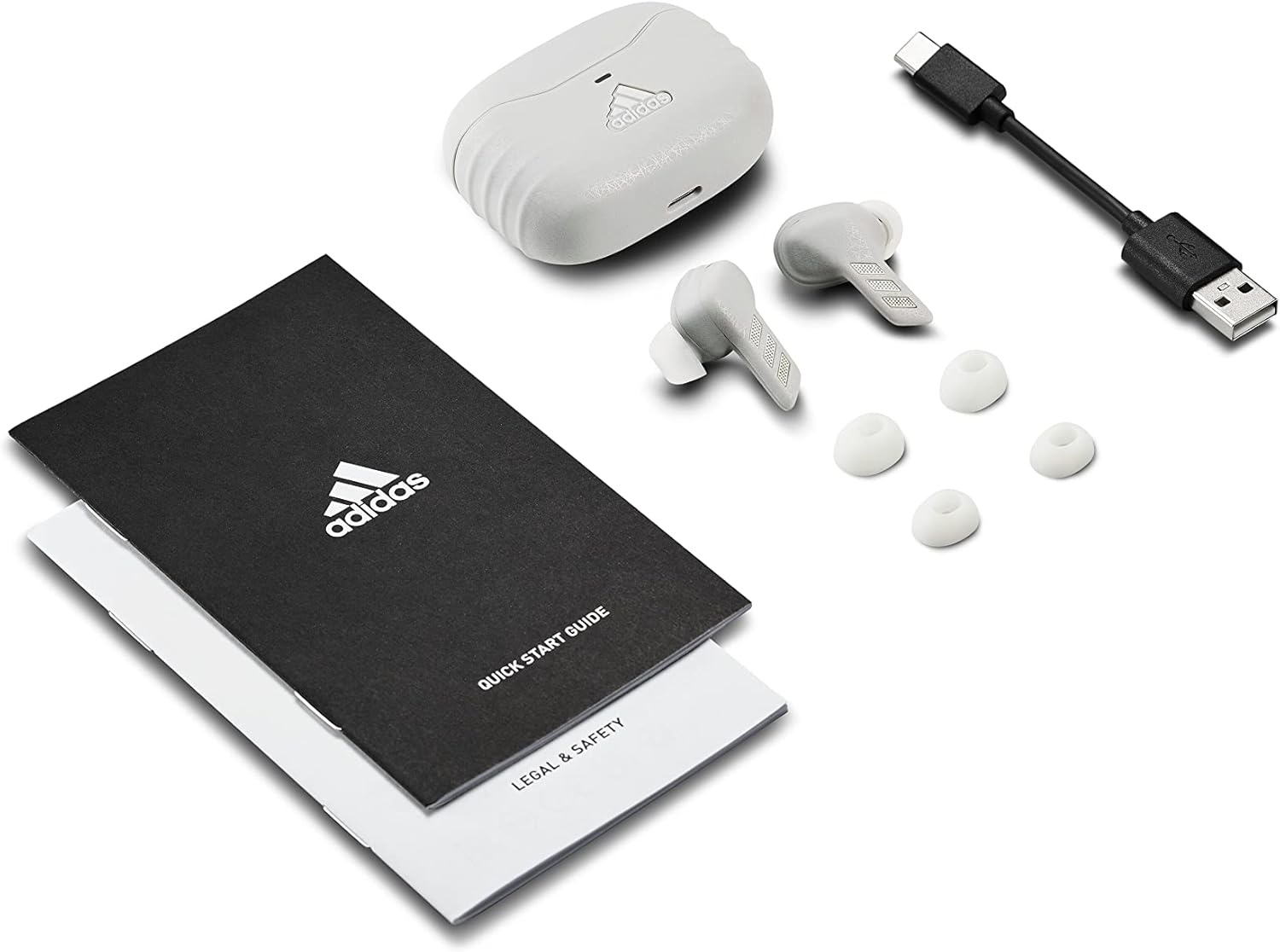 image:imageAdidas ZNE 01 True Wireless Noise Canceling Sports EarbudsLight Grey