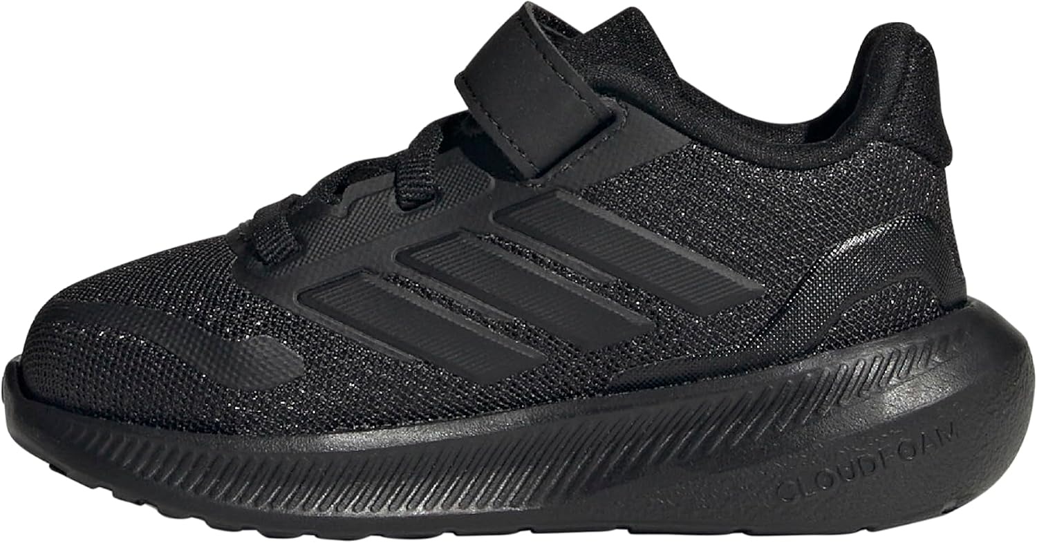 image:imageadidas BabyBoys Marvel Run Falcon 5 Elastic Lace amp StrapBlackBlackBlack