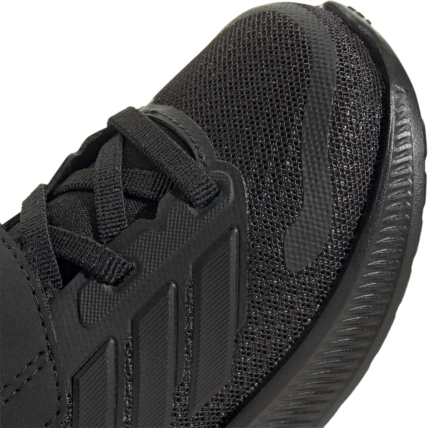 image:imageadidas BabyBoys Marvel Run Falcon 5 Elastic Lace amp StrapBlackBlackBlack
