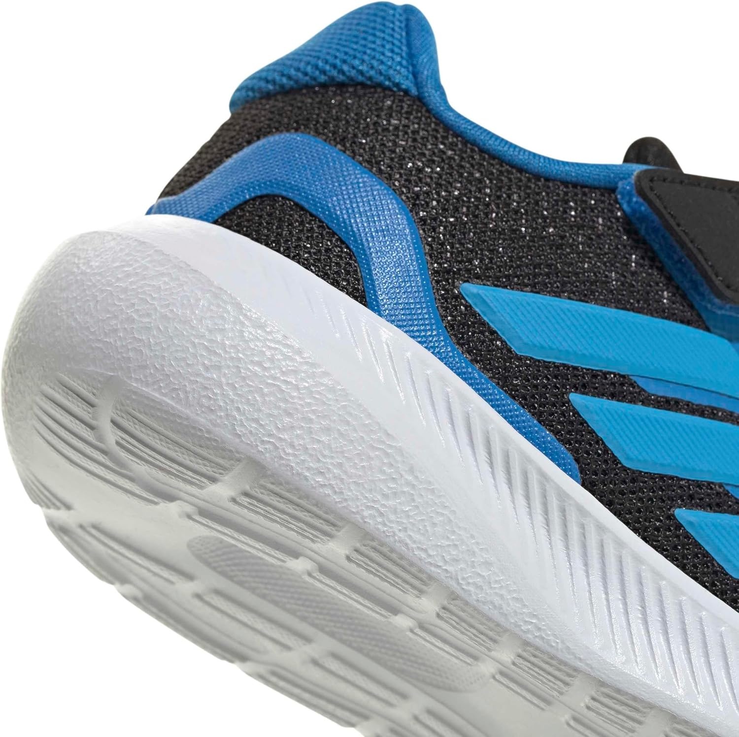 image:imageadidas BabyBoys Marvel Run Falcon 5 Elastic Lace amp StrapBlackLucid AquamarineLucid Ray Blue