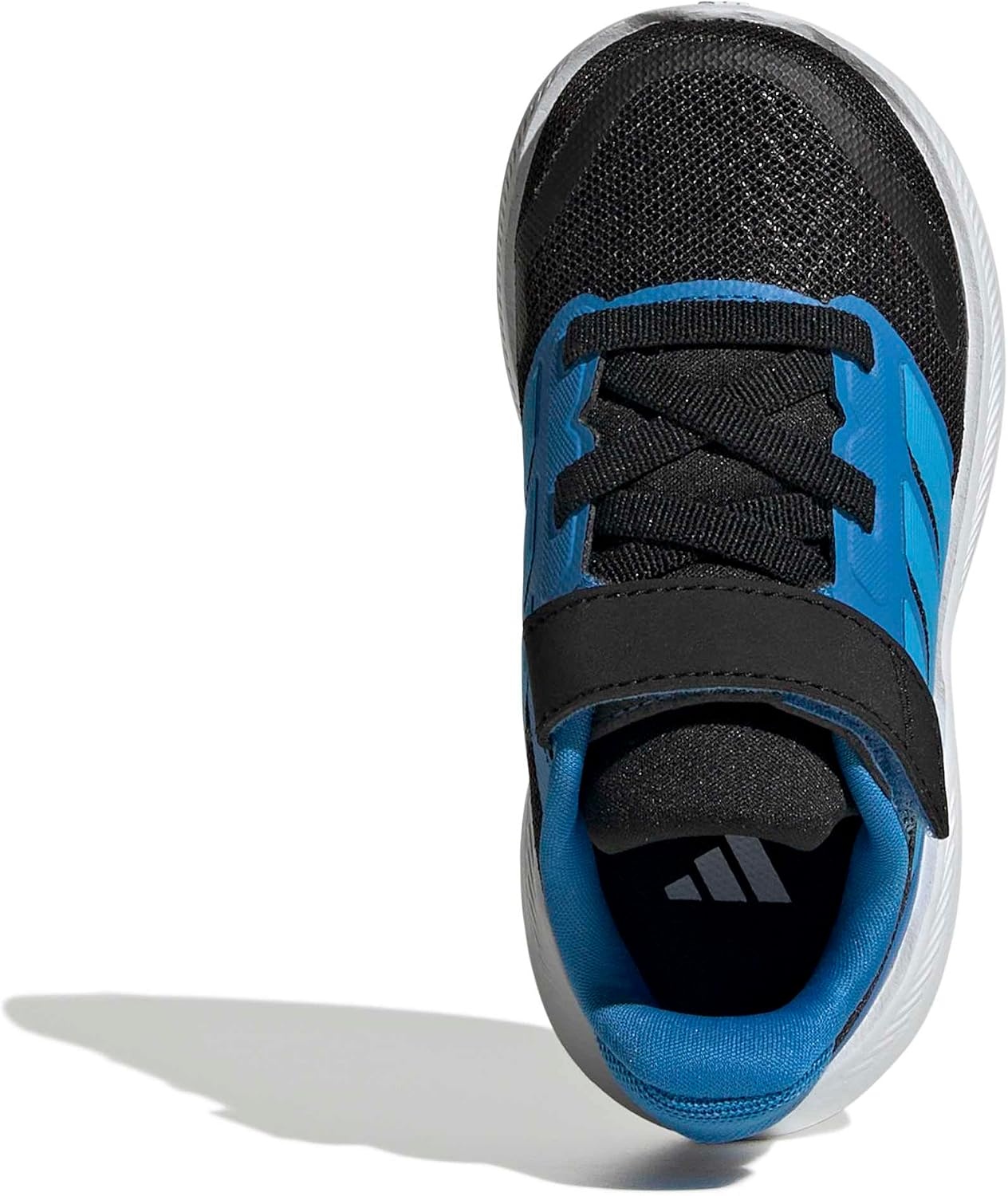 image:imageadidas BabyBoys Marvel Run Falcon 5 Elastic Lace amp StrapBlackLucid AquamarineLucid Ray Blue