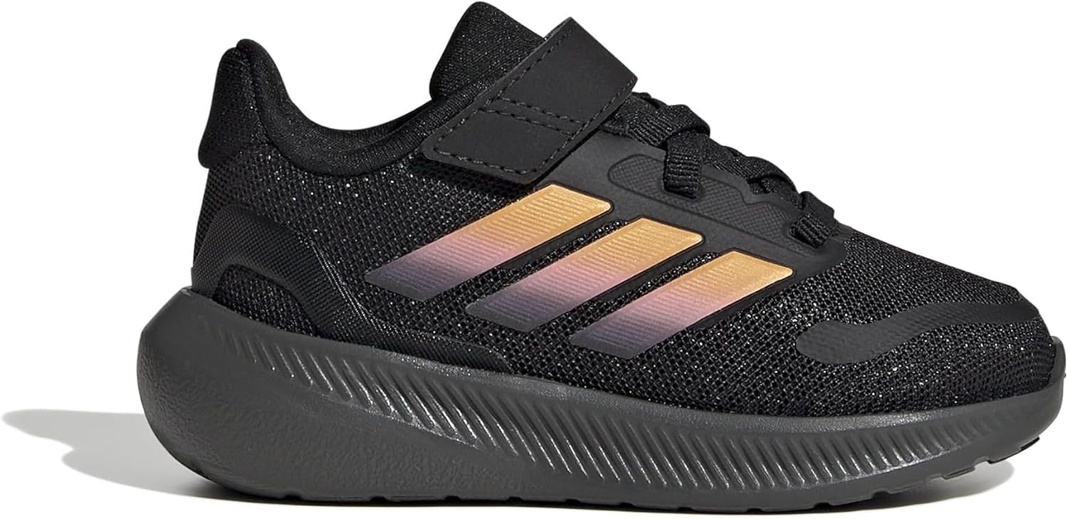 image:imageadidas BabyBoys Marvel Run Falcon 5 Elastic Lace amp StrapBlackSparkPink Spark