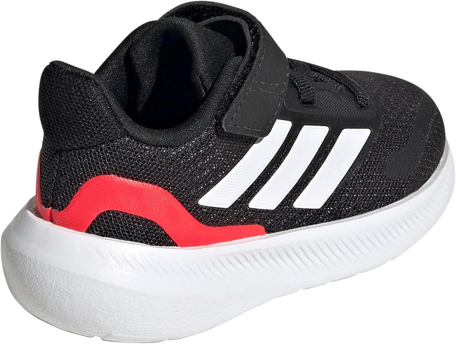 image:imageadidas BabyBoys Marvel Run Falcon 5 Elastic Lace amp StrapBlackWhiteLucid Red