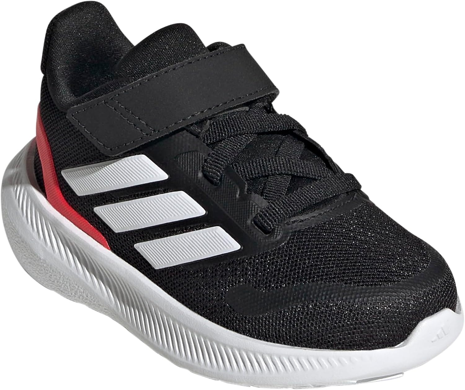 image:imageadidas BabyBoys Marvel Run Falcon 5 Elastic Lace amp StrapBlackWhiteLucid Red