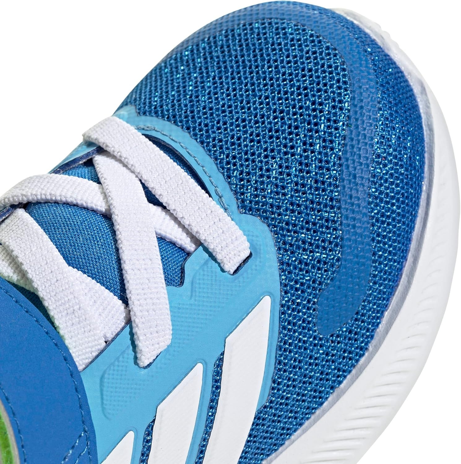 image:imageadidas BabyBoys Marvel Run Falcon 5 Elastic Lace amp StrapBright RoyalWhiteLucid Lemon