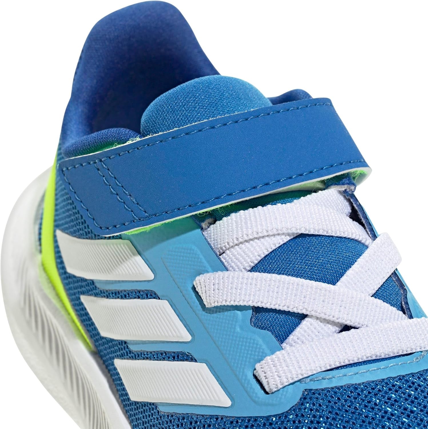image:imageadidas BabyBoys Marvel Run Falcon 5 Elastic Lace amp StrapBright RoyalWhiteLucid Lemon