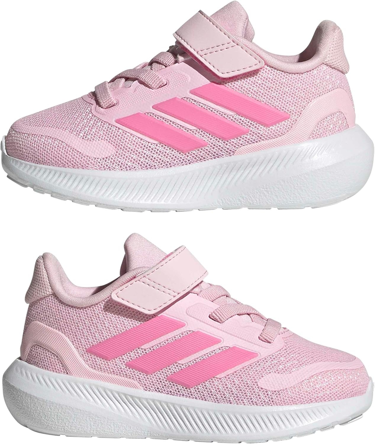 image:imageadidas BabyBoys Marvel Run Falcon 5 Elastic Lace amp StrapClear PinkBliss PinkClear Pink