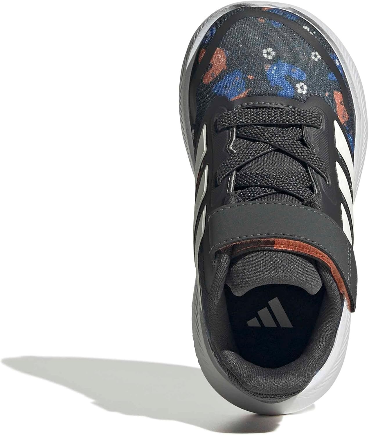 image:imageadidas BabyBoys Marvel Run Falcon 5 Elastic Lace amp StrapGreyOff WhiteRay Blue