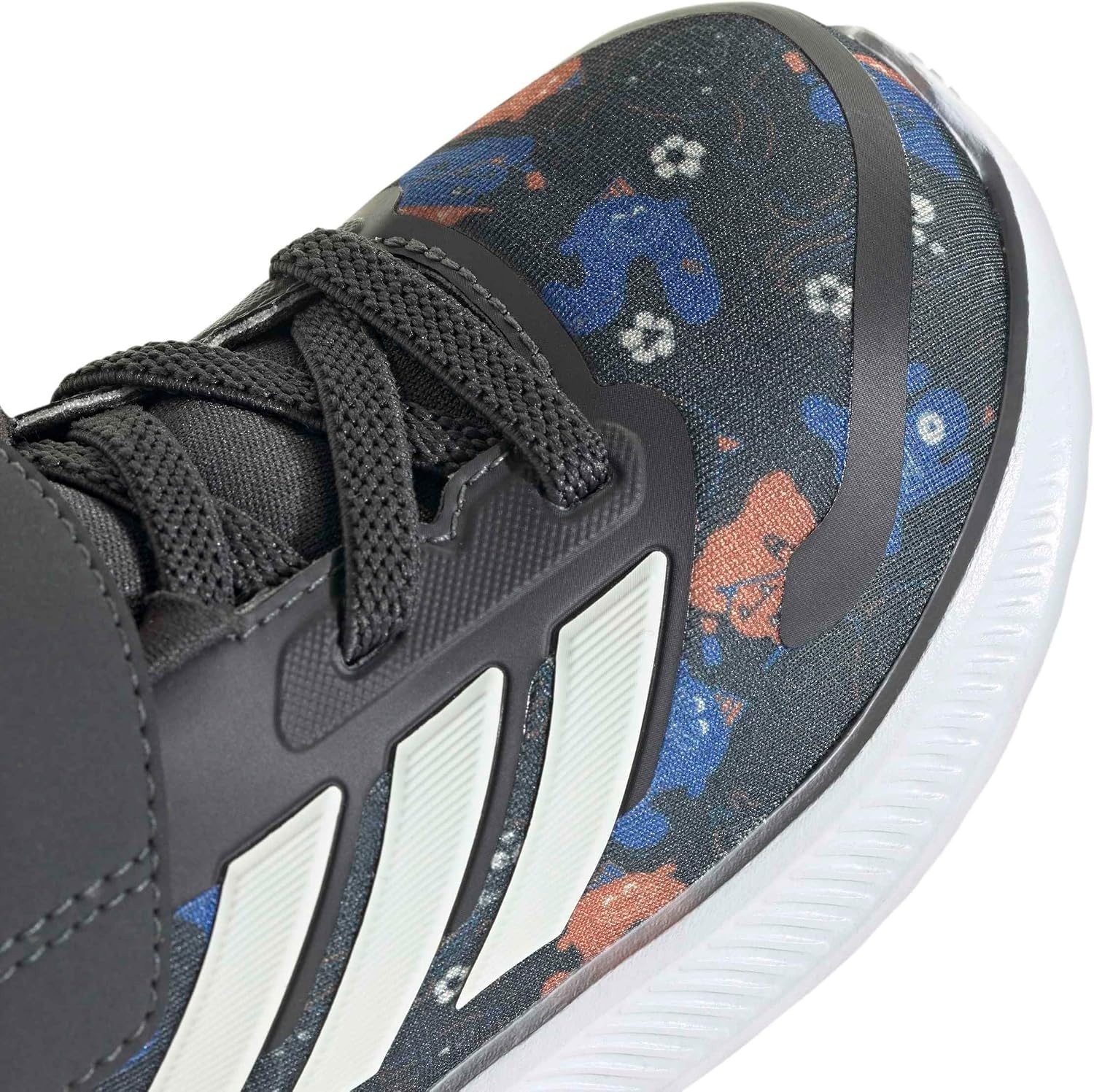 image:imageadidas BabyBoys Marvel Run Falcon 5 Elastic Lace amp StrapGreyOff WhiteRay Blue